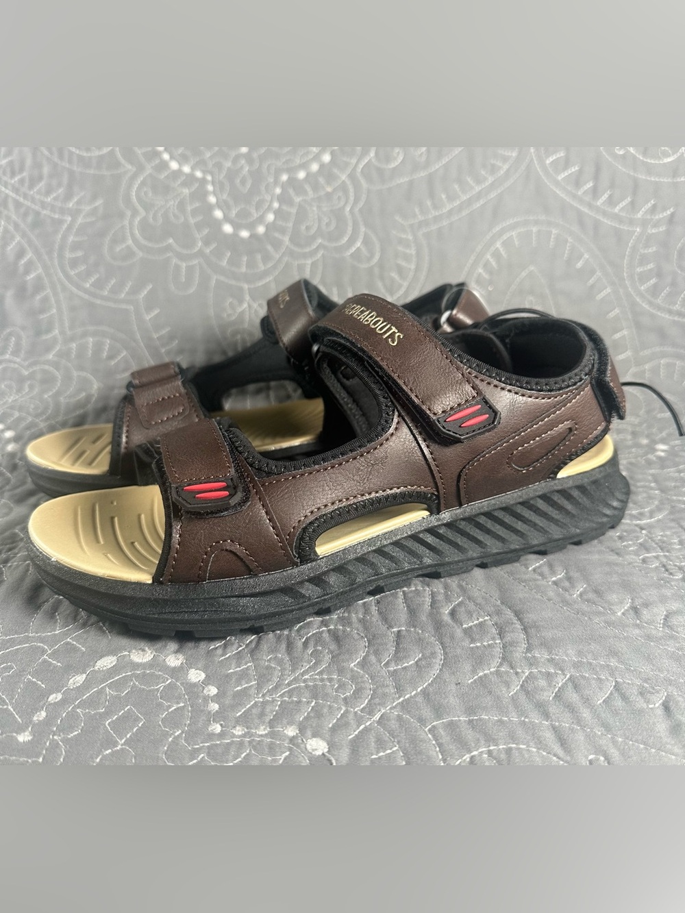 Thereabouts Big Boys Brown Gulf Strap Sandals NWT Size Big Boys 6